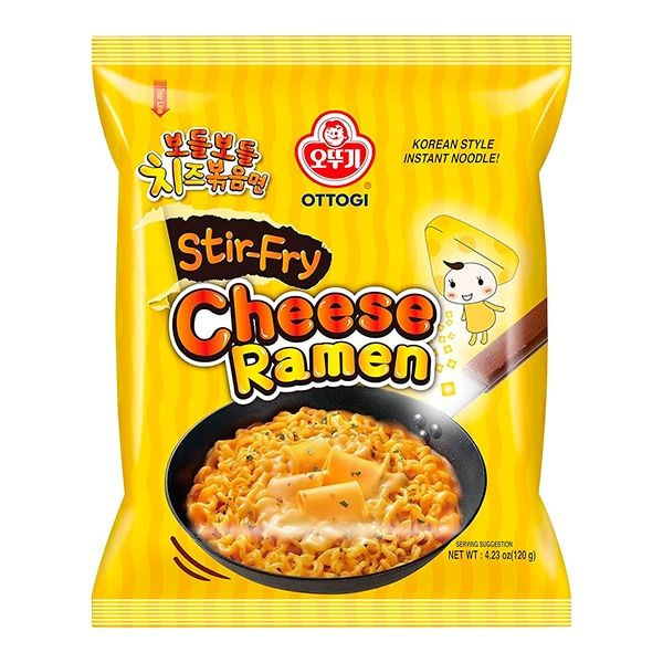 Рамен ОТТОГИ жаренный нежный со вкусом сыра "Cheese Ramen Stir-Fry" 120 г. Корея Лапша быстрого приготовления #1