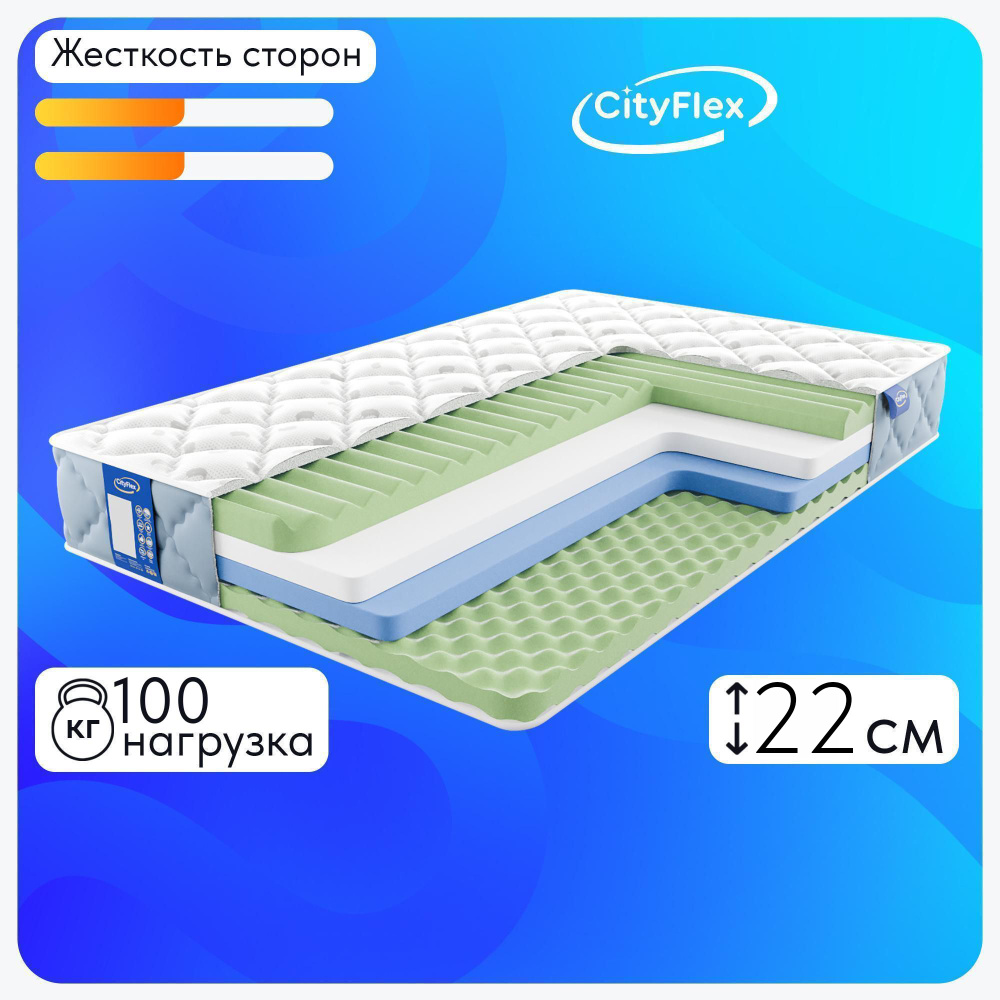 Матрас CityFlex Twist 22 mix R, Беспружинный, 70x190 #1