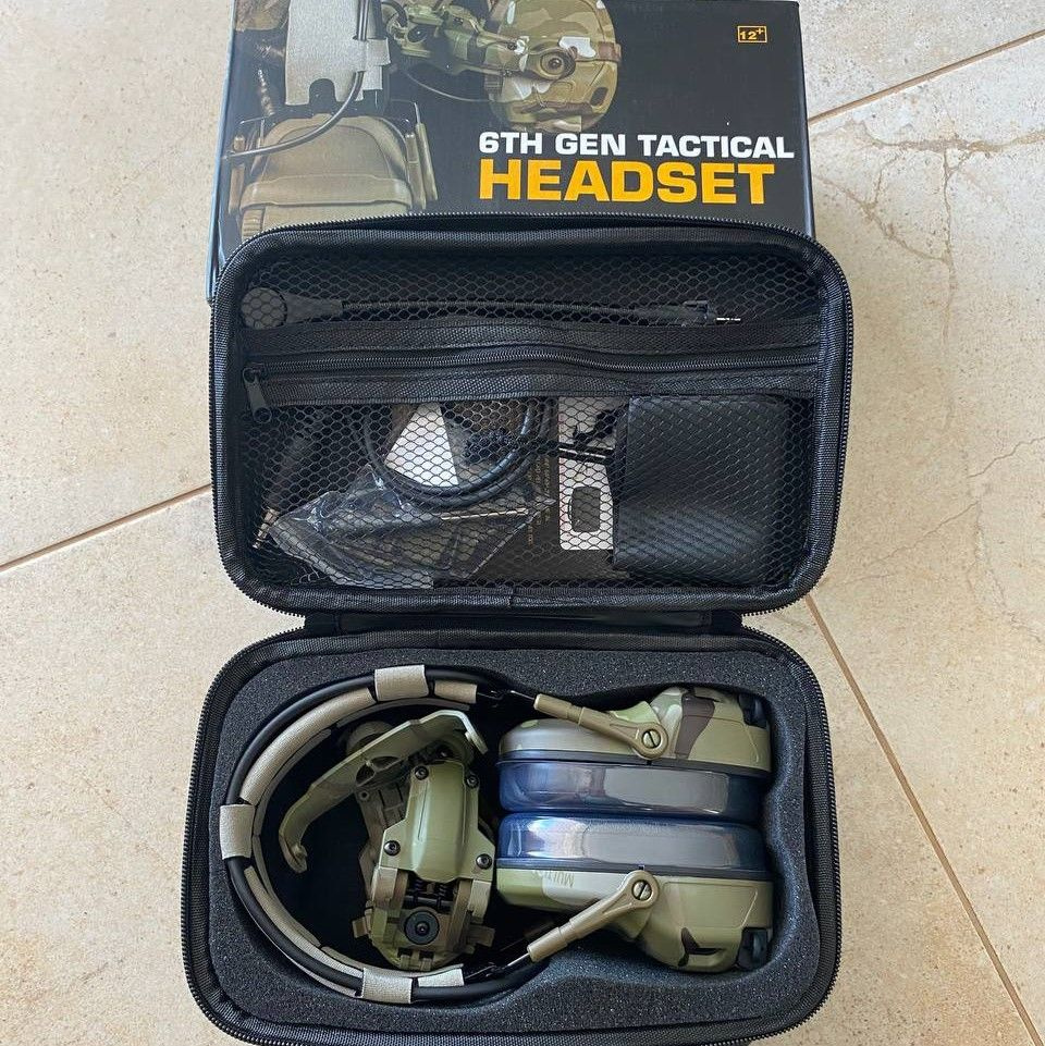 6TH GEN TACTICAL HEADSET активные наушники для стрельбы #1