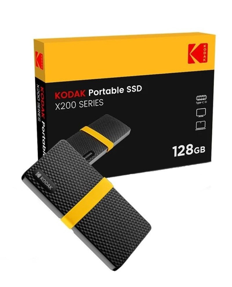 Внешний портативный SSD накопитель KODAK X200 128 ГБ USB 3.1 #1