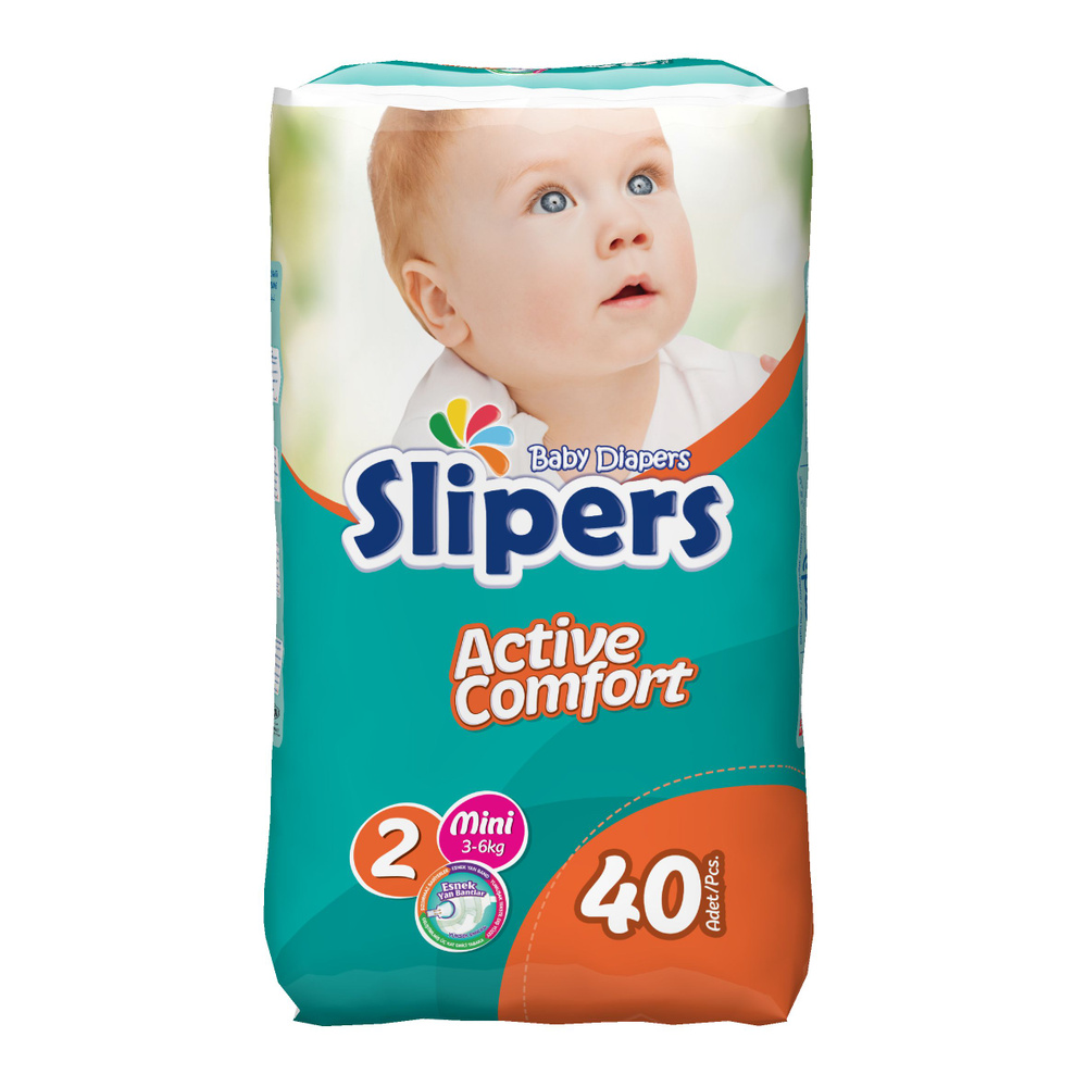 Подгузники детские Slipers №2 MINI SIZE (3-6 кг) 40 шт #1