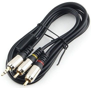 Кабель 3.5 Jack (M) - 2x RCA (M), 1.5м, Gembird CCAB-02-35M2RM-1.5MB #1