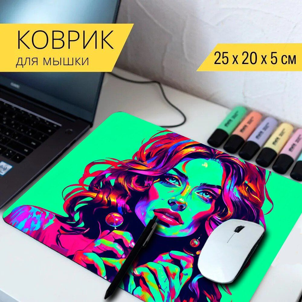 LotsPrints Коврик для мыши poc-THEMES-POPART-643, разноцветный #1