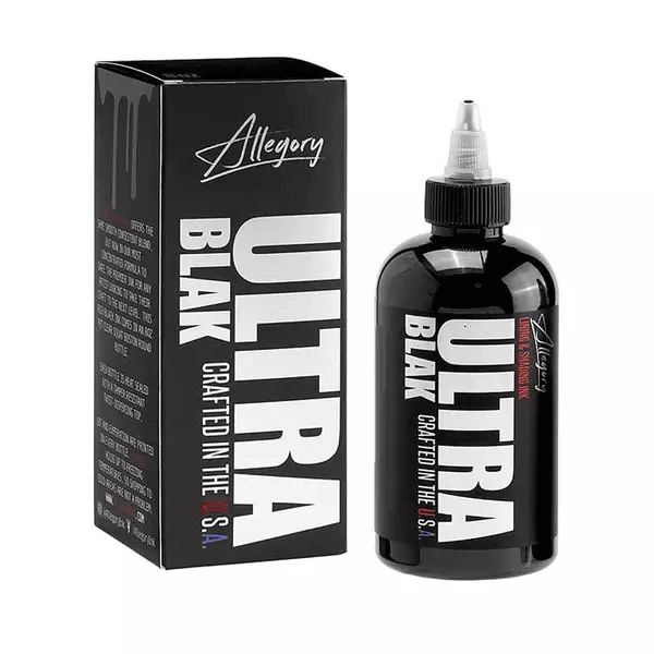 Черная тату краска Allegory ULTRA BLAK (8OZ - 240мл) #1