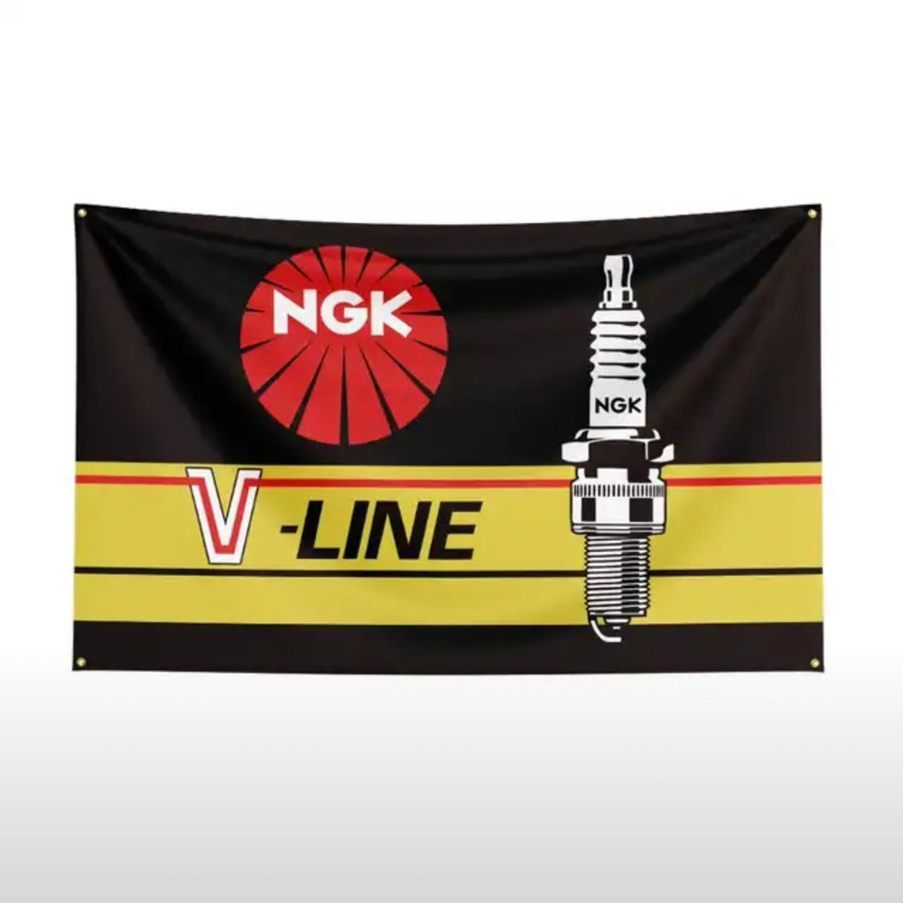 Флаг плакат баннер JDM NGK Spark Plugs #1