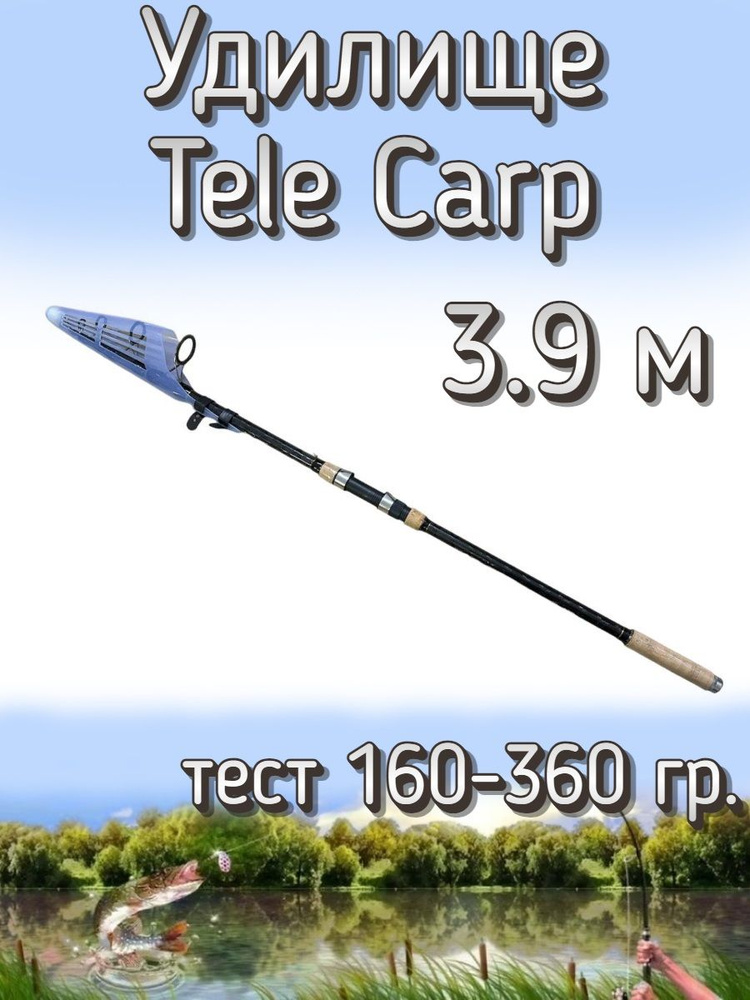 Удилище Fishing Master Tele Carp Black, тест 160-360 грамм, 390 см #1