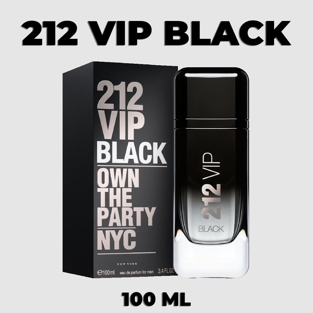 Парфюмерная вода для мужчин 212 VIP Black 100 мл. Туалетная вода мужская 212 вип блэк  #1