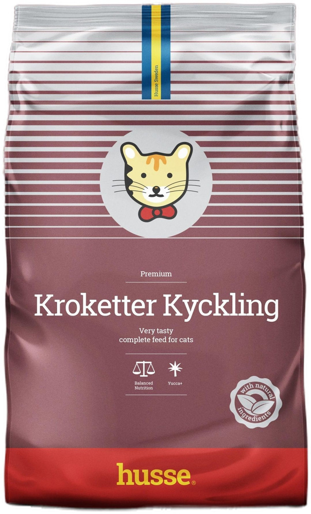 Корм для кошек, Husse Kroketter Kyckling, 7кг. #1