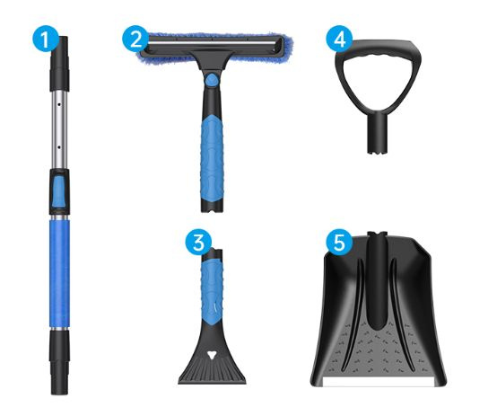 Щетка автомобильная 3в1 Shunwei Snow Brush And Shovel Set (SD-X002) #1