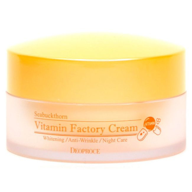 DEOPROCE VITAMIN FACTORY CREAM Антивозрастной крем для лица с маслом ши и экстрактами фруктов 100г  #1