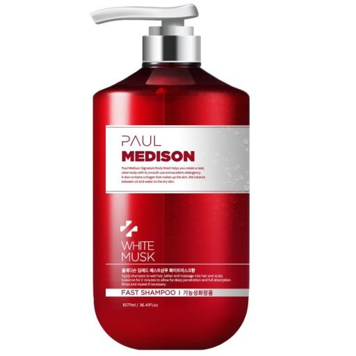 PAUL MEDISON Шампунь для волос Deep-Red Fast Shampoo White Musk, с коллагеном и ароматом белого мускуса, #1