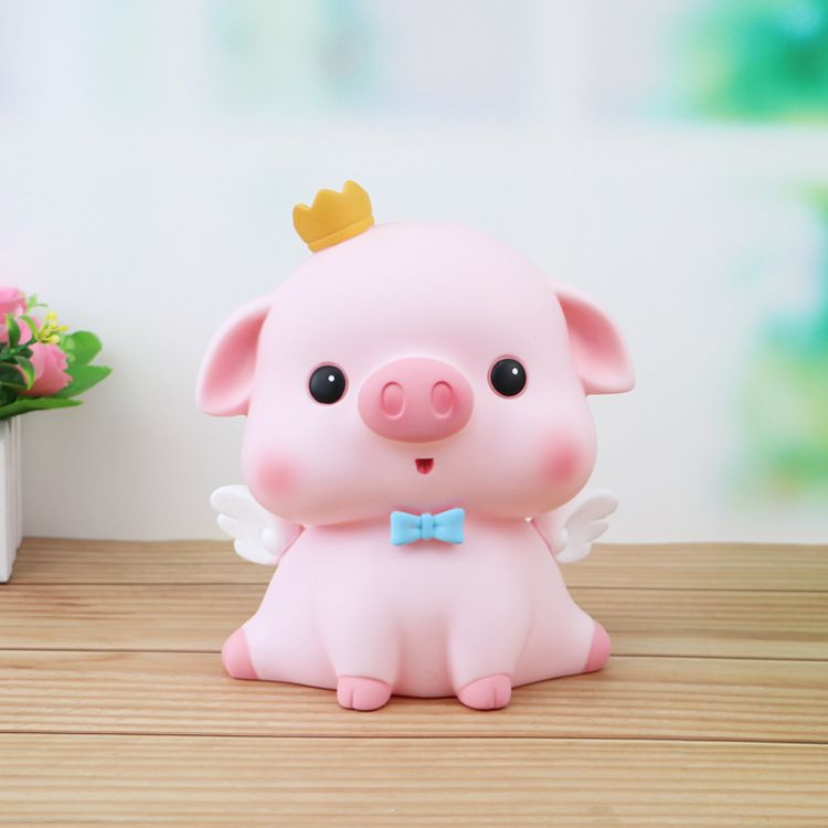 Копилка для денег "Angel pig crown", pink #1