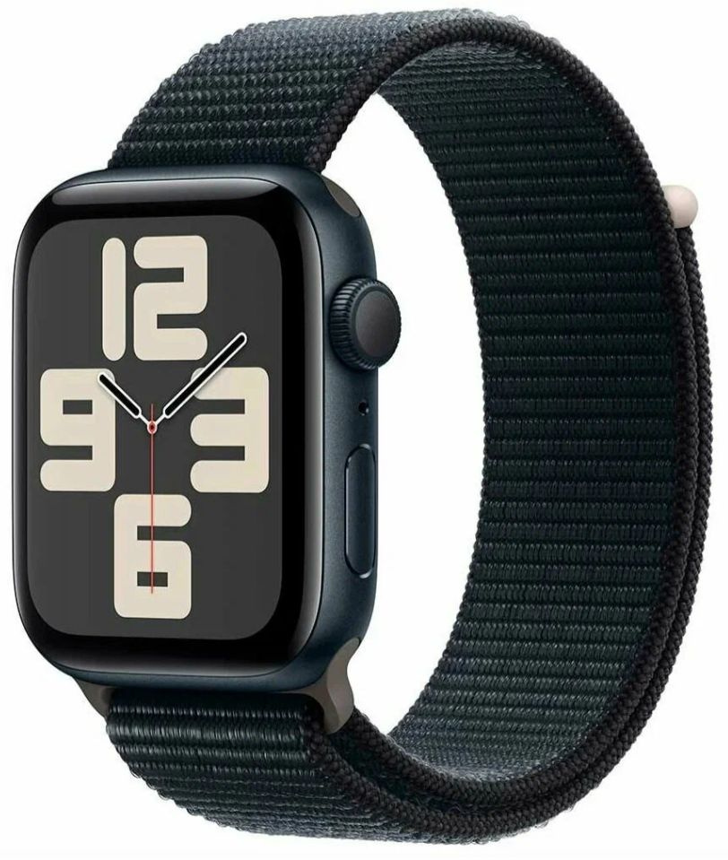 Умные часы Apple Watch Series SE Gen 2 2023 44 мм Aluminium Case GPS, midnight/midnight sport loop  #1