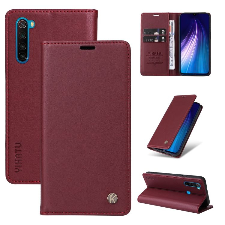 Чехол для смартфона YIKATU для Redmi Note8, чехол-книжка для Redmi Note8, слот для кредитных карт, деловой #1