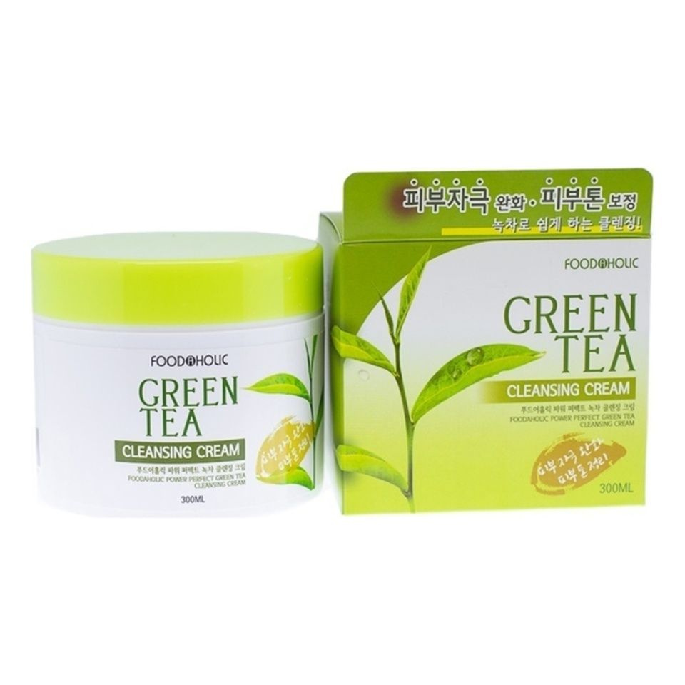 FoodaHolic Очищающий крем для лица Nature Skin Cleansing Cream Green Tea, с экстрактом зеленого чая, #1