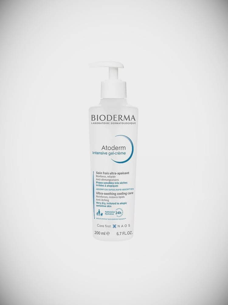 BIODERMA Успокаивающий Гель-крем для сухой, раздраженной и атопичной кожи лица и тела Atoderm 200 мл #1