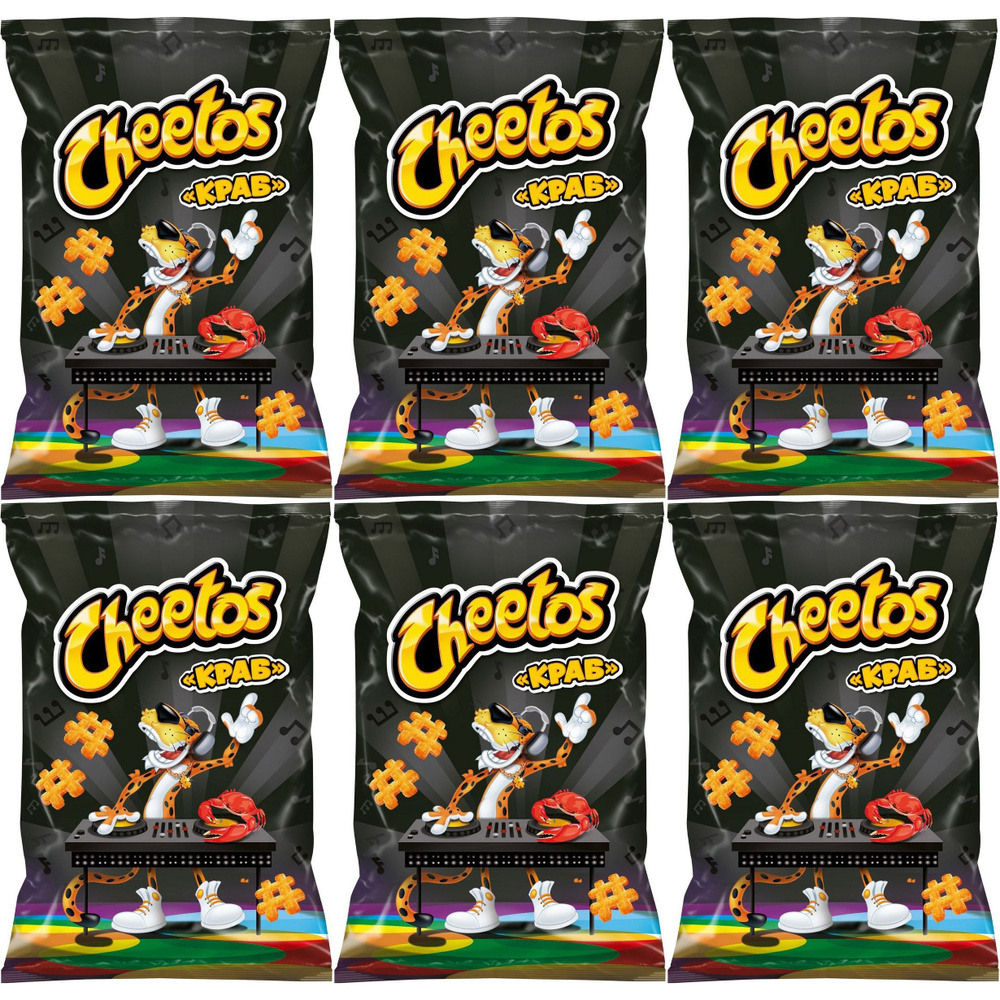 Чипсы кукурузные Cheetos краб 85 г, набор: 6 штук #1