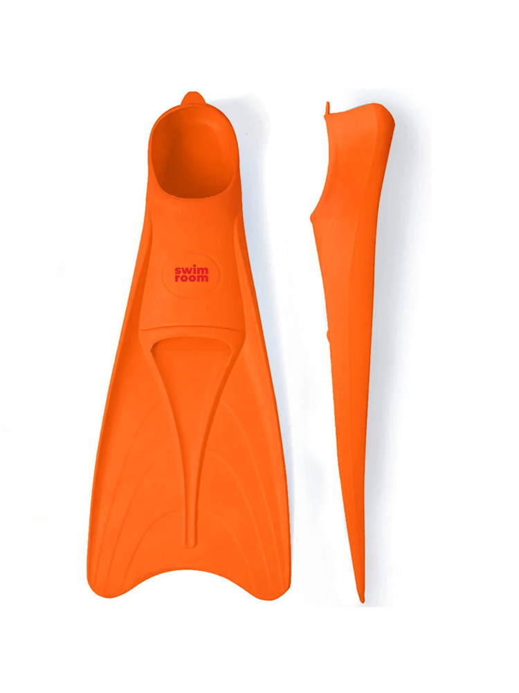 Ласты SwimRoom Длинные ласты для плавания SwimRoom Silicone Long Fins, размер 34-36, цвет оранжевый Для #1