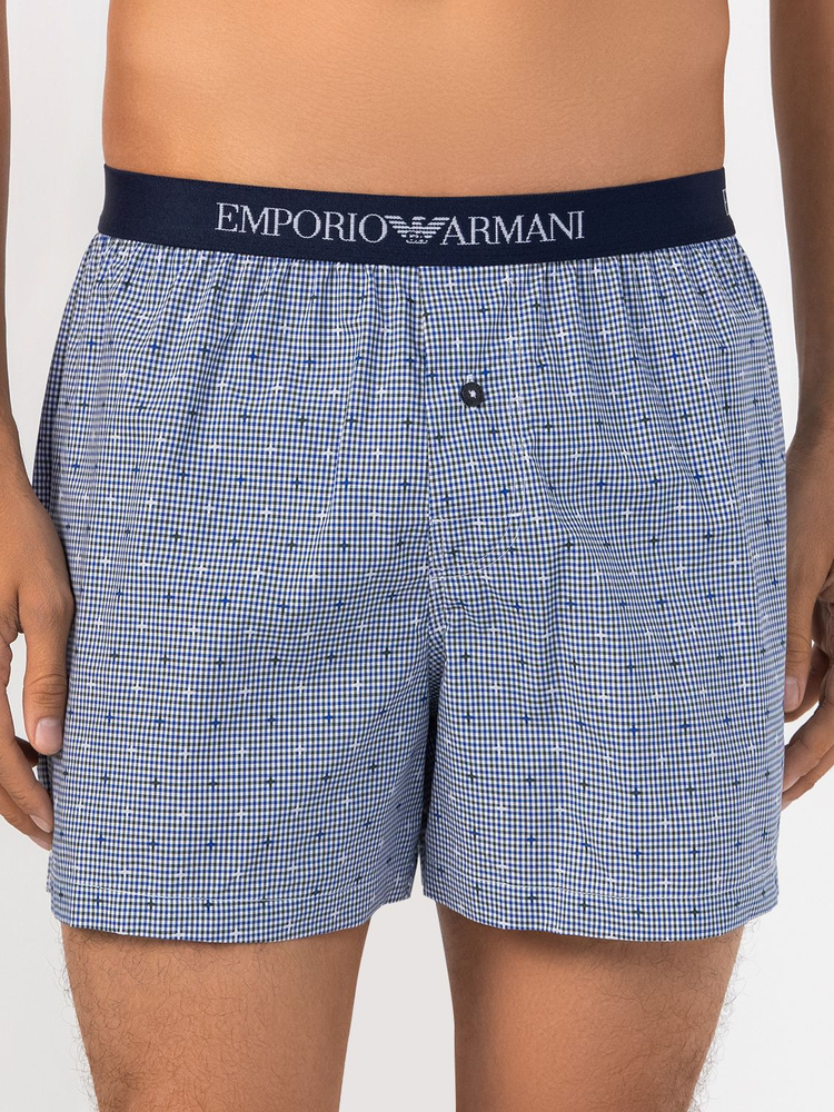 Трусы боксеры Emporio Armani Yarn Dyed Woven Pyjamas, 1 шт #1