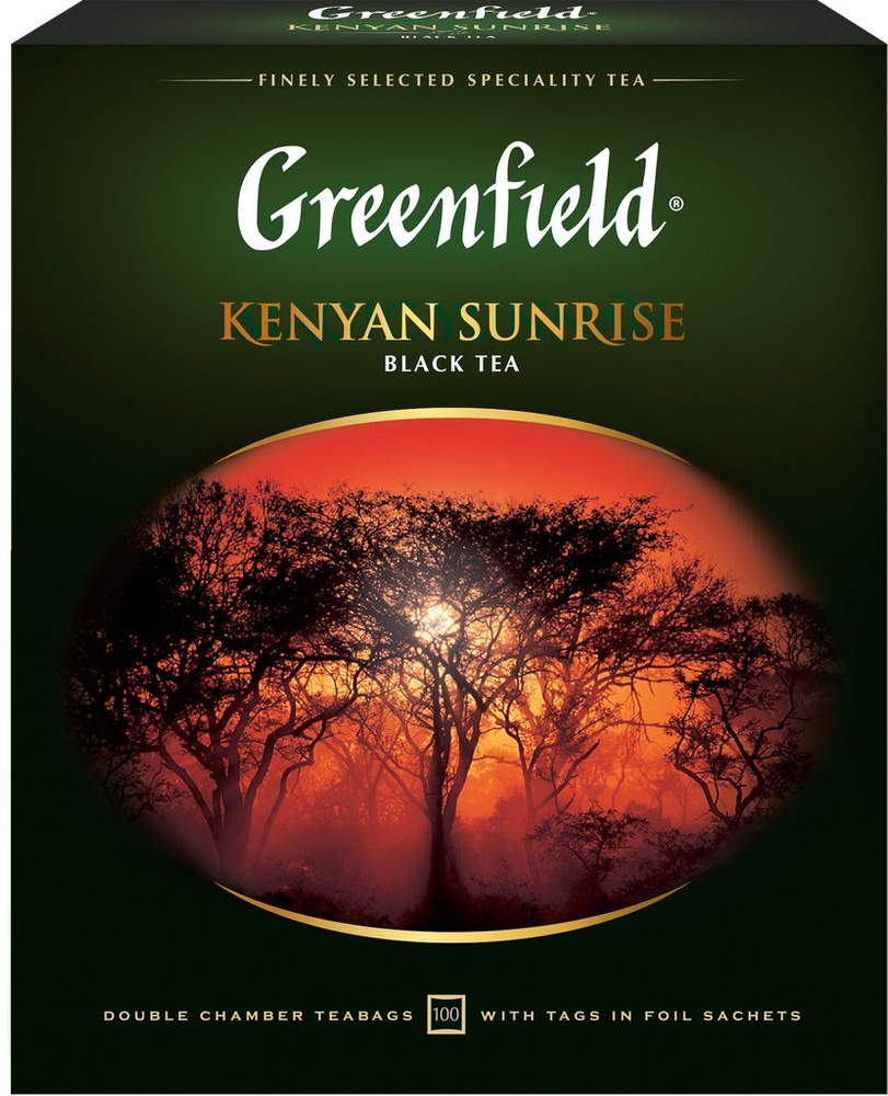 Чай черный GREENFIELD Kenyan Sunrise, 100пак #1