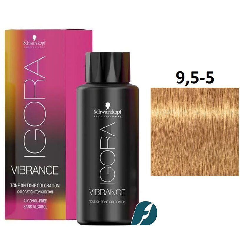 Schwarzkopf Professional Igora Vibrance 9,5-5 Краска для волос - Светлый блондин золотистый, 60мл  #1