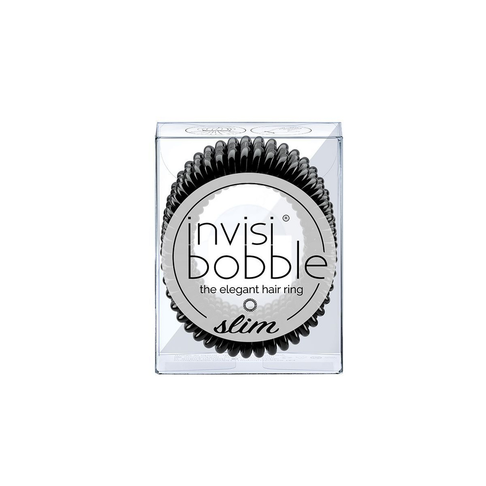 Резинка-браслет для волос invisibobble SLIM True Black 3 штуки #1