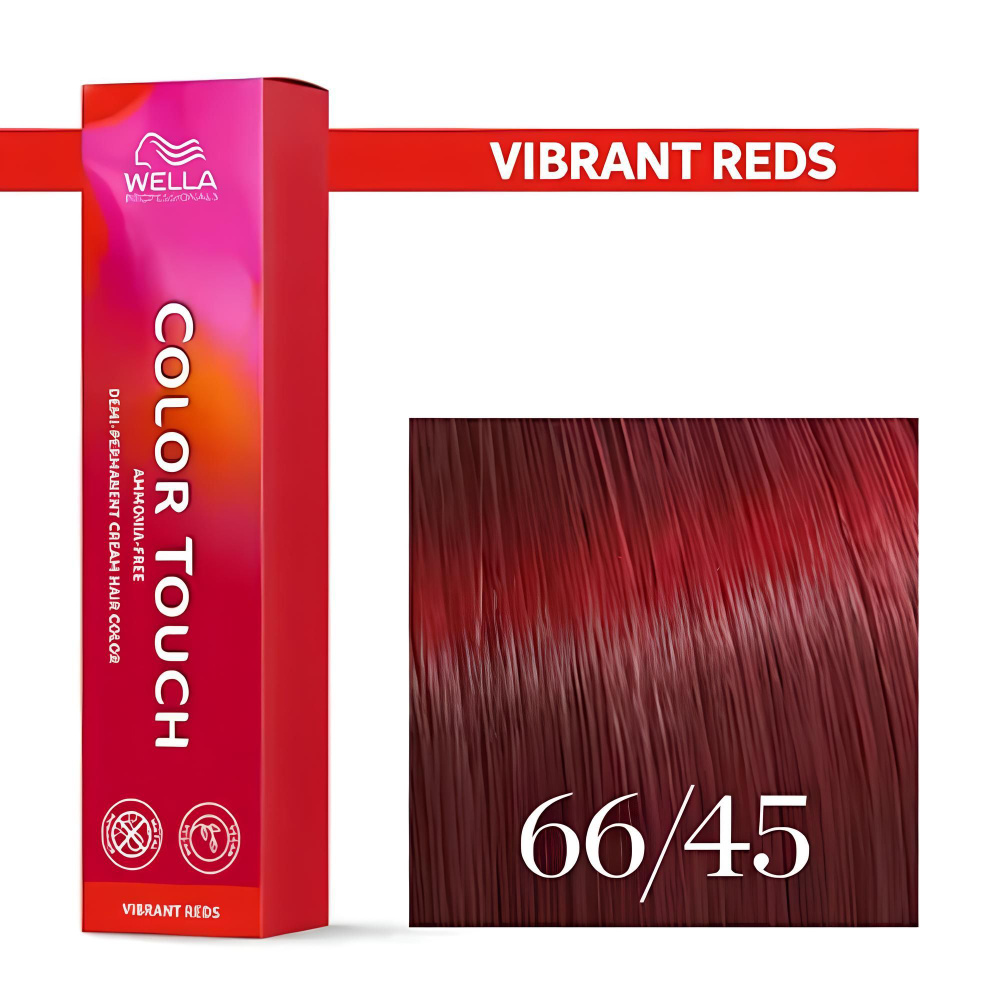 Профессиональная оттеночная краска для волос Wella Professionals Color Touch 66/45 красный бархат  #1