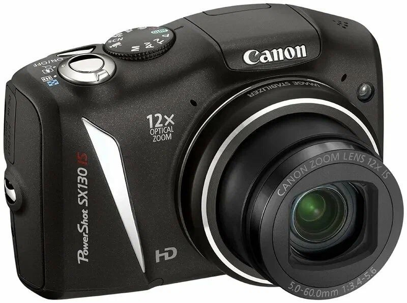 Canon Компактный фотоаппарат PowerShot SX130 IS, черный #1