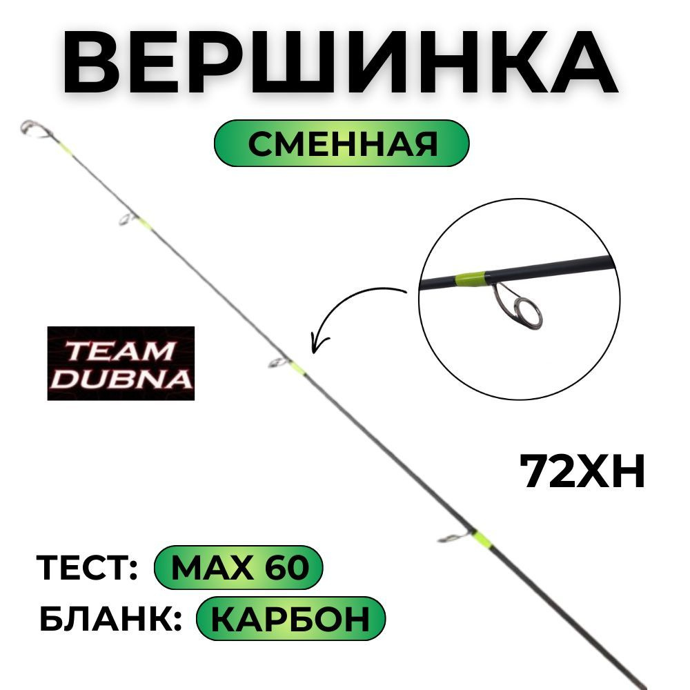 Сменная вершинка Team Dubna VS Compact LIME TDVSCLtip-72XH max 60g #1