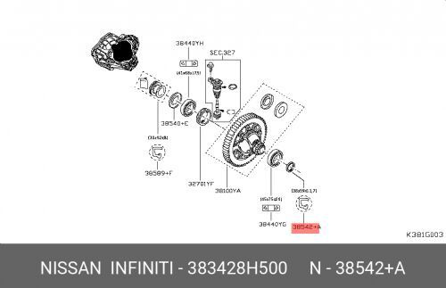 Сальник дифф.NISSAN MAXIMA CA33 2000> #1