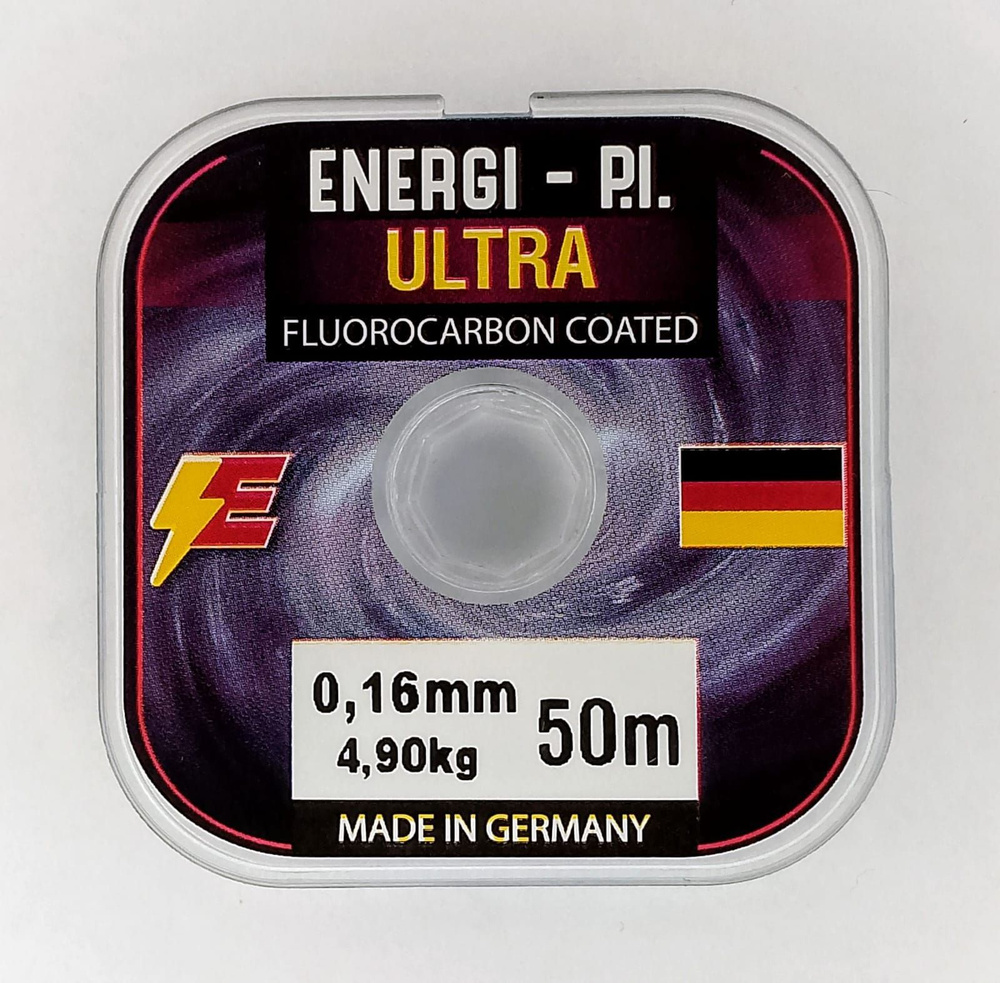 Леска рыболовная, монофильная ULTRA Fluorocarbon coated, 50 м; 0.16 мм ENERGI-P.I.  #1