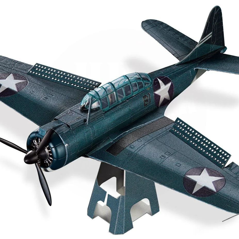 Конструктор 3д металлический самолет DOUGLAS SBD DAUNTLESS SBD HP233-BS  #1