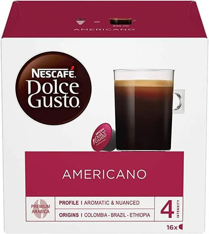 Nescafe Dolce Gusto, Кофе в капсулах, Americano, Коробка, 16 капсул, 136гр.  #1