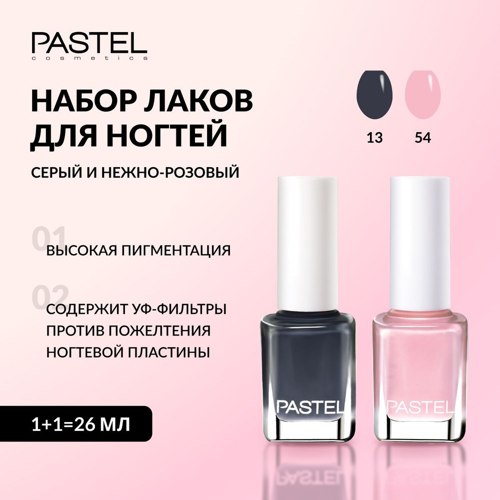 Лак для ногтей PASTEL обычный, быстросохнущий без лампы, стойкий, с эффектом гель лака / NAIL POLISH #1