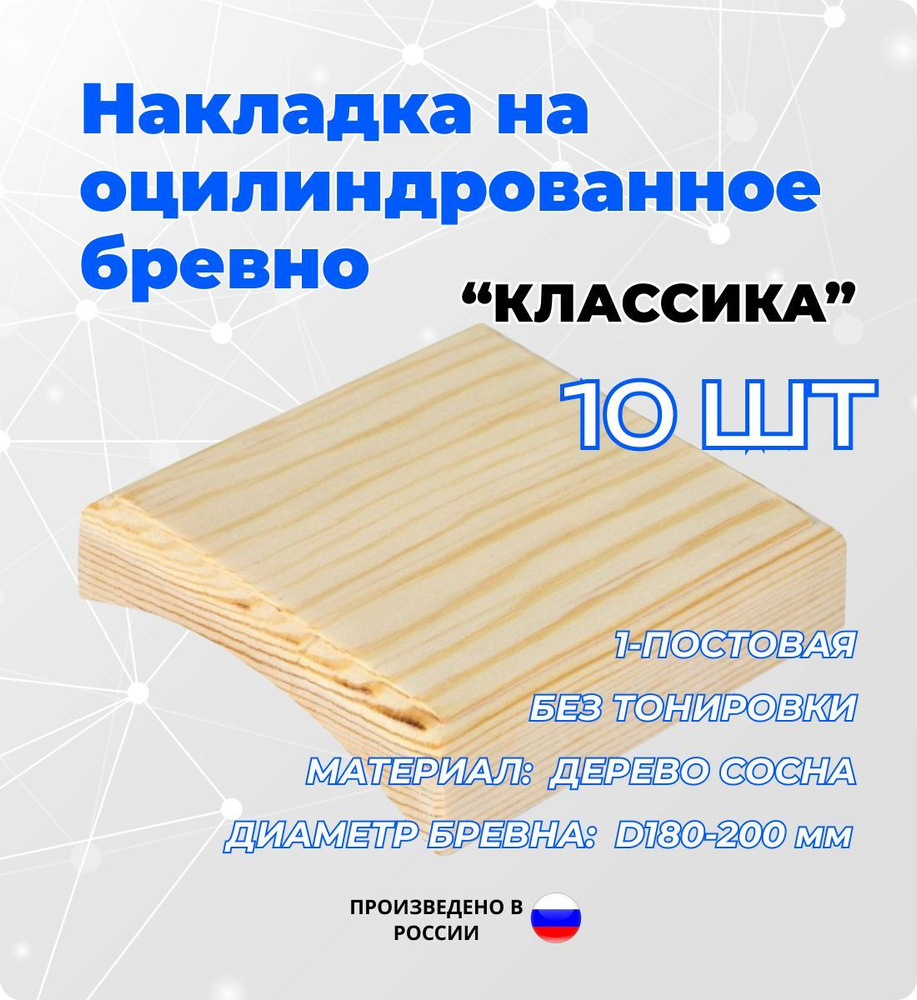 Накладка серия Классика на оцилиндрованное бревно D180-200мм  #1