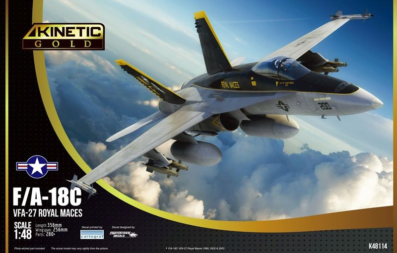 Сборная модель 1/48 F/A-18C VFA-27 Royal Maces (Kinetic Model Kits) #1