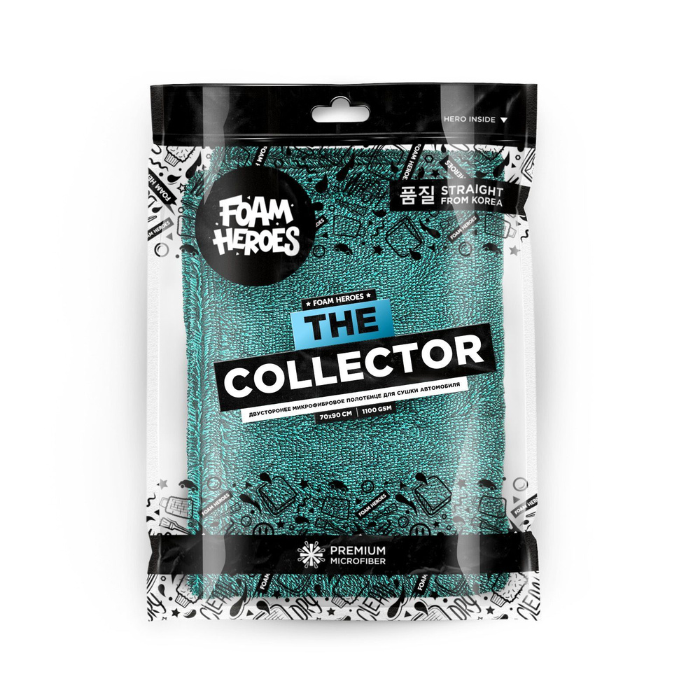 Foam Heroes двухстороннее полотенце для сушки автомобиля The Collector 70х90см, 1100г/м2  #1