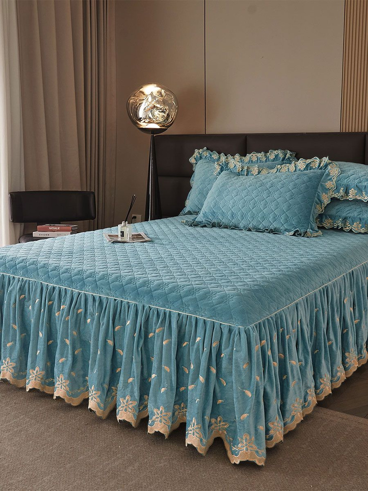 AiWinsure Покрывало с наволочками Velvet bedspreads, Вельбоа с размерами: 220 x 200 см  #1