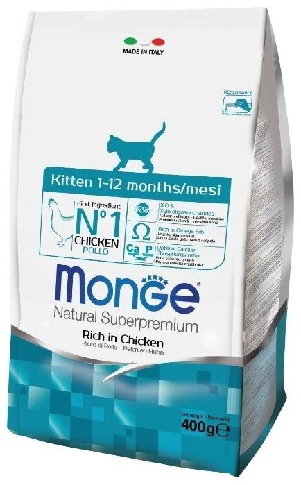 Корм Monge Natural Superpremium для котят курица курица 0.4 кг #1