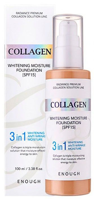 Enough Collagen 3in1 Whitening Moisture Foundation SPF15 #21 Тональный крем, 100 мл #1