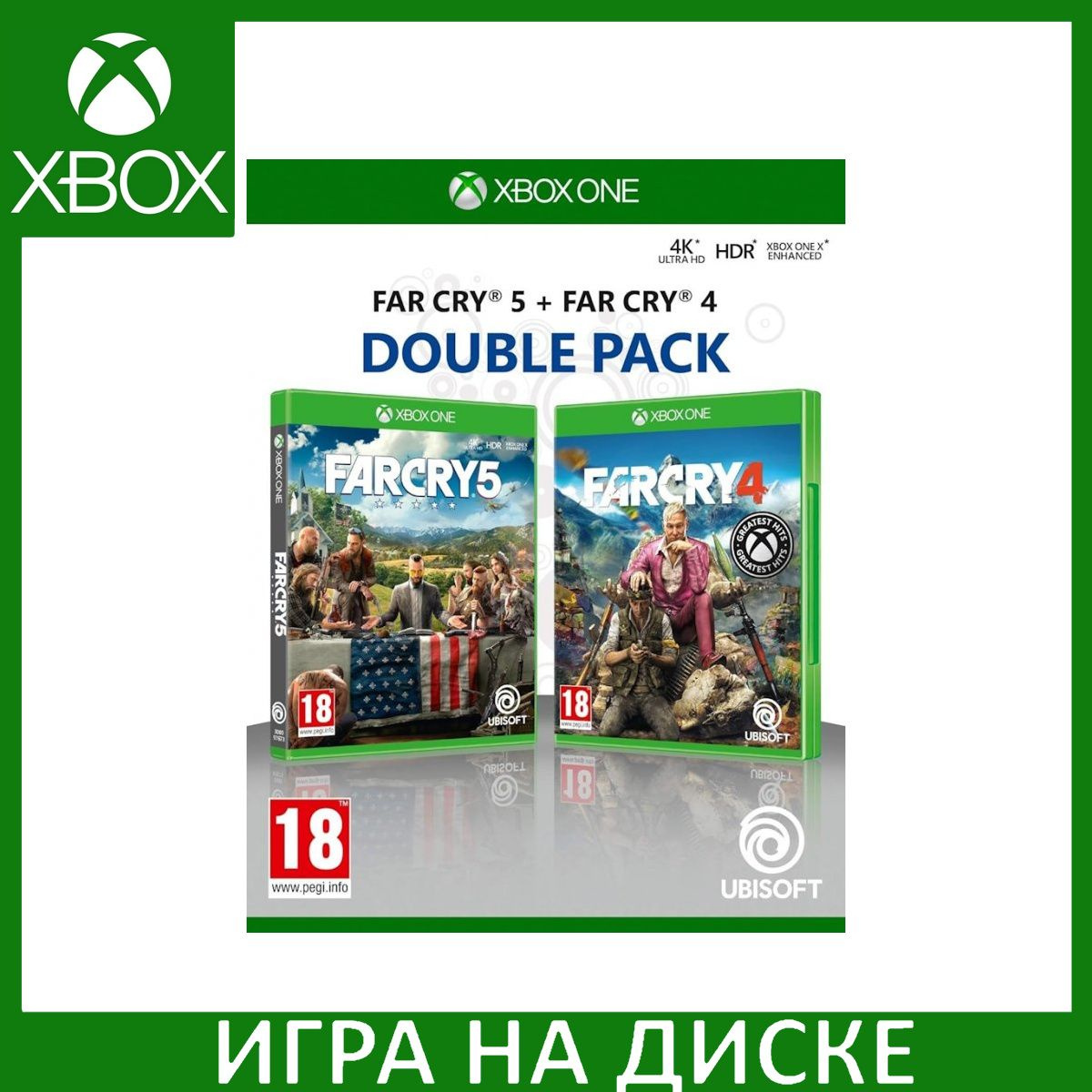 Игра на Диске Far Cry 4 Русская Версия + Far Cry 5 Английская Версия (Xbox One)