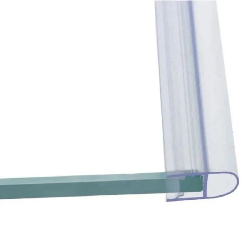 Достоинства уплотнителя с А-образным профилем для душевых кабин, на стекло толщиной 5 мм, длина 180 см, петля 7 мм
