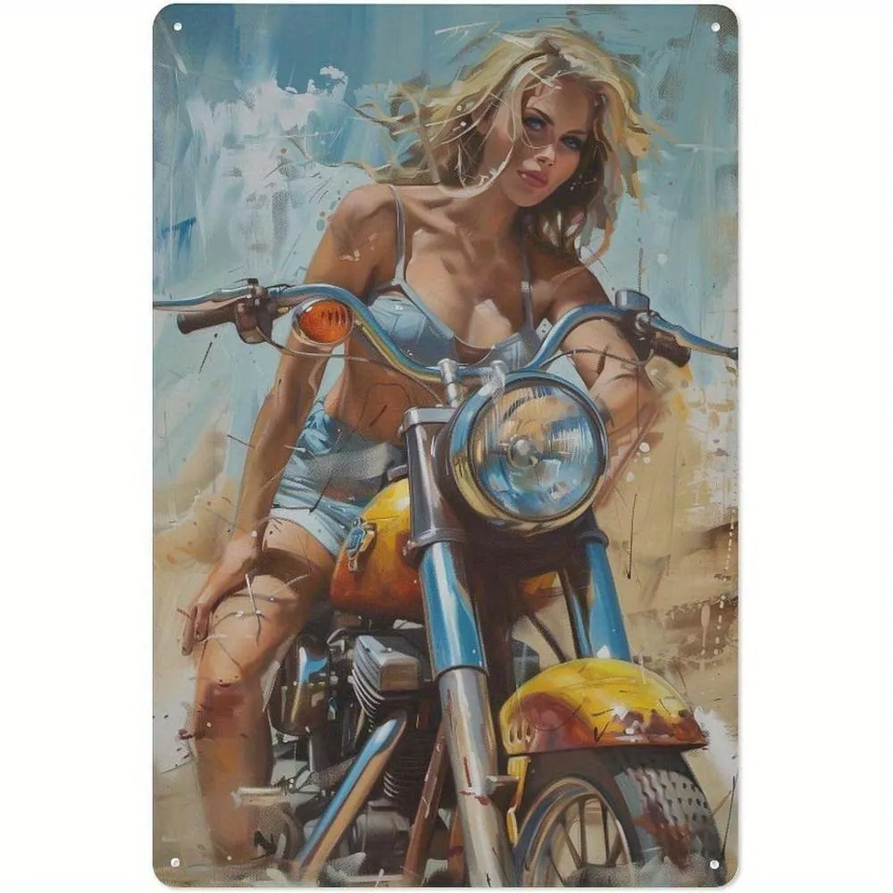 Ретро-металлическаяжестянаявывескавдеревенскомстиле:Настенноеискусство"Легендымотоциклов",Алюминий20x30см