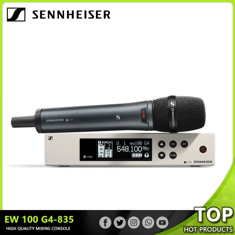 SennheiserМикрофондляживоговокалаEW100G4-835-S-A,белый