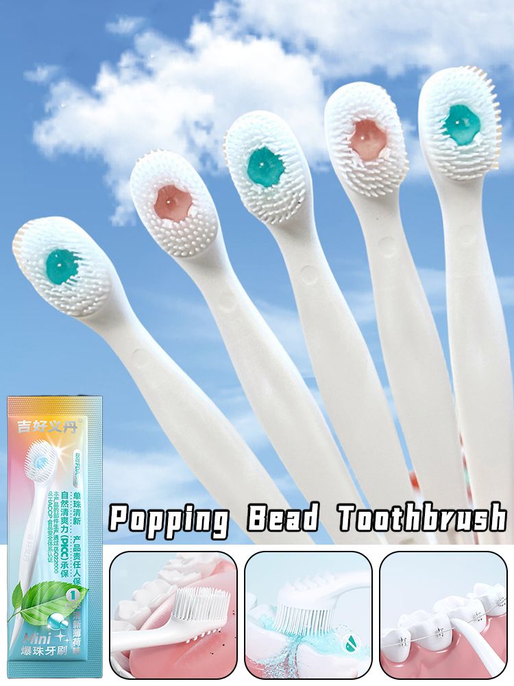 Одноразоваяминизубнаящёткаскапсулами,ароматизированная,дляпутешествий,мята/персикулун/жасмин,1/20/24шт