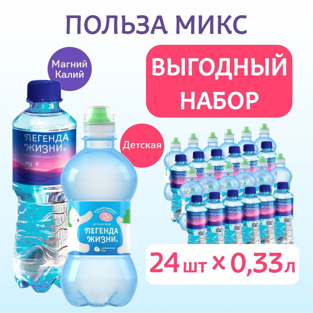 ЛЕГЕНДА ЖИЗНИ Вода Питьевая Негазированная 330мл. 24шт #1