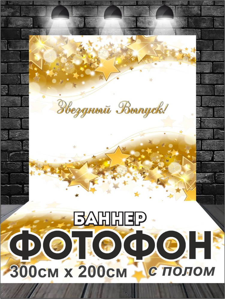 Фотофон на выпускной баннер для фотозоны 300 см х 200 см #1