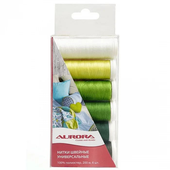 Набор швейных ниток Aurora Talia № 120 AU-2613, Летний луг #1