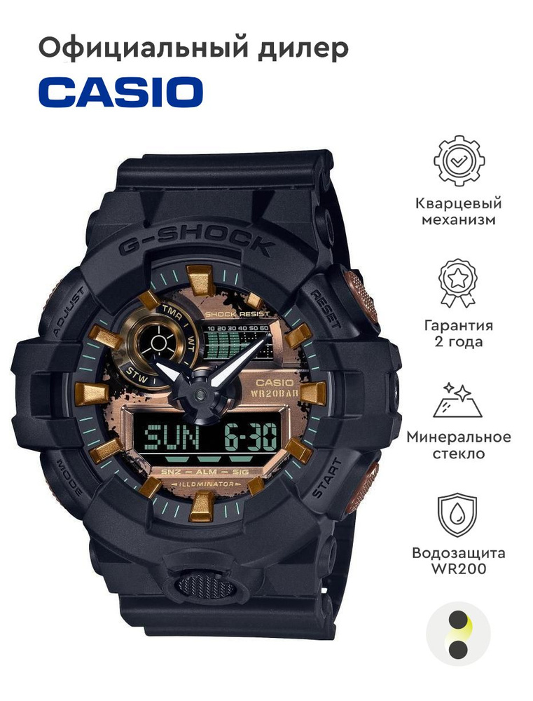Мужские наручные часы Casio G-Shock GA-700RC-1A #1