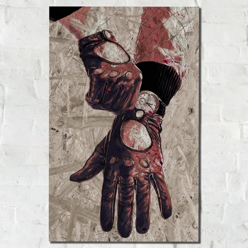 Картина интерьерная на рельефной доске фильм драйв (Райан Гослинг, перчатки, кровь, постер) - 13692 В #1